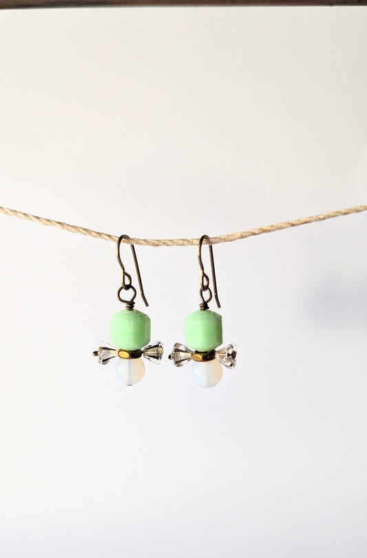 CLEARANCE Stacked Glass Earrings