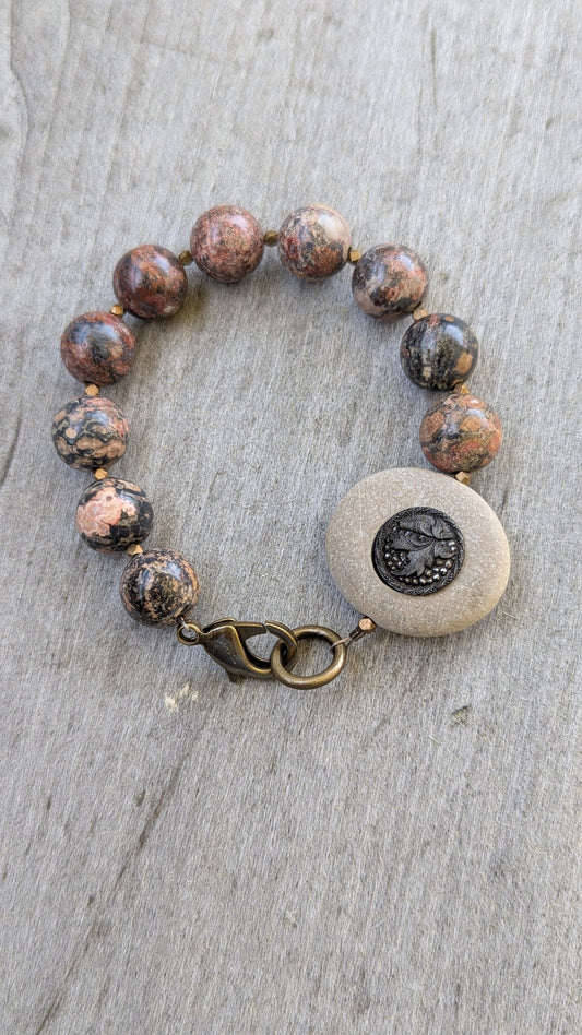 CLEARANCE Beaded Bracelet with Stone Focal