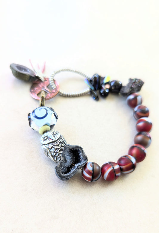 Druzy Owl Bracelet