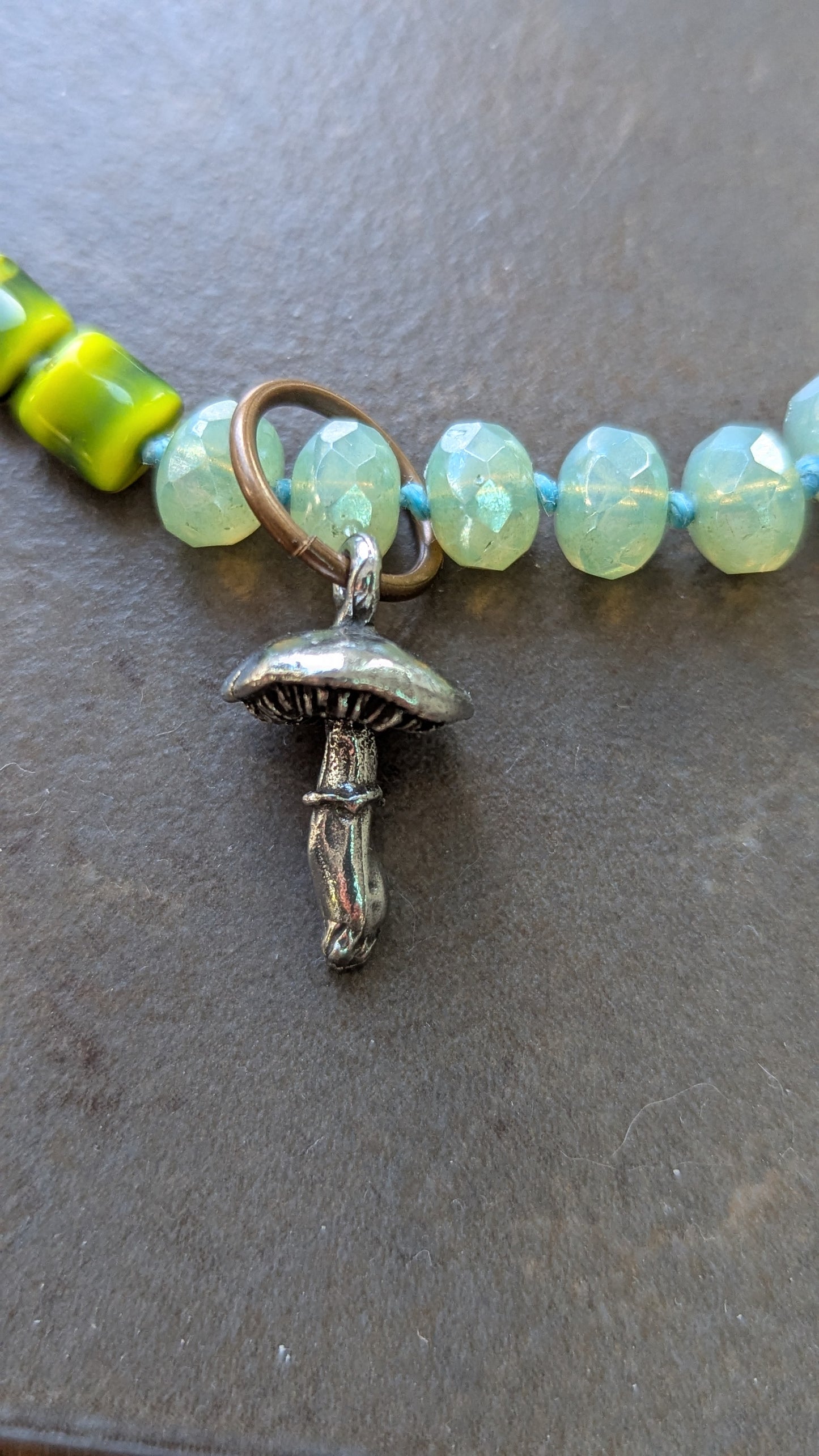Knotted Necklace with Mushroom