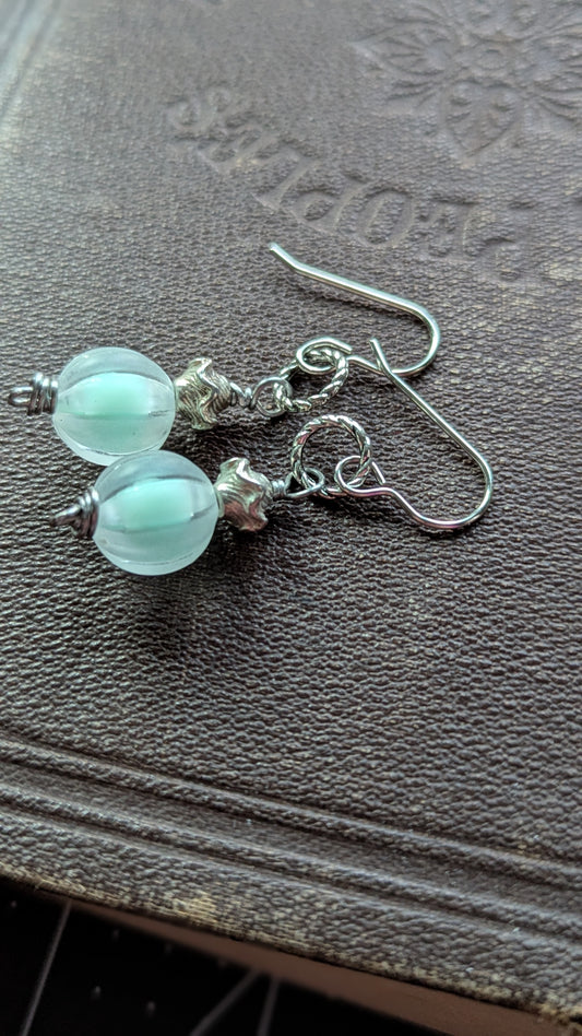 Matte Melons Earrings (Aqua)