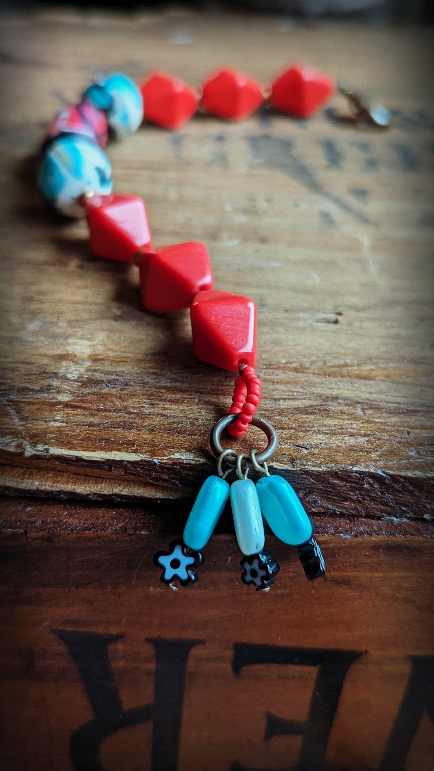 Glass and Polymer Beaded Bracelet