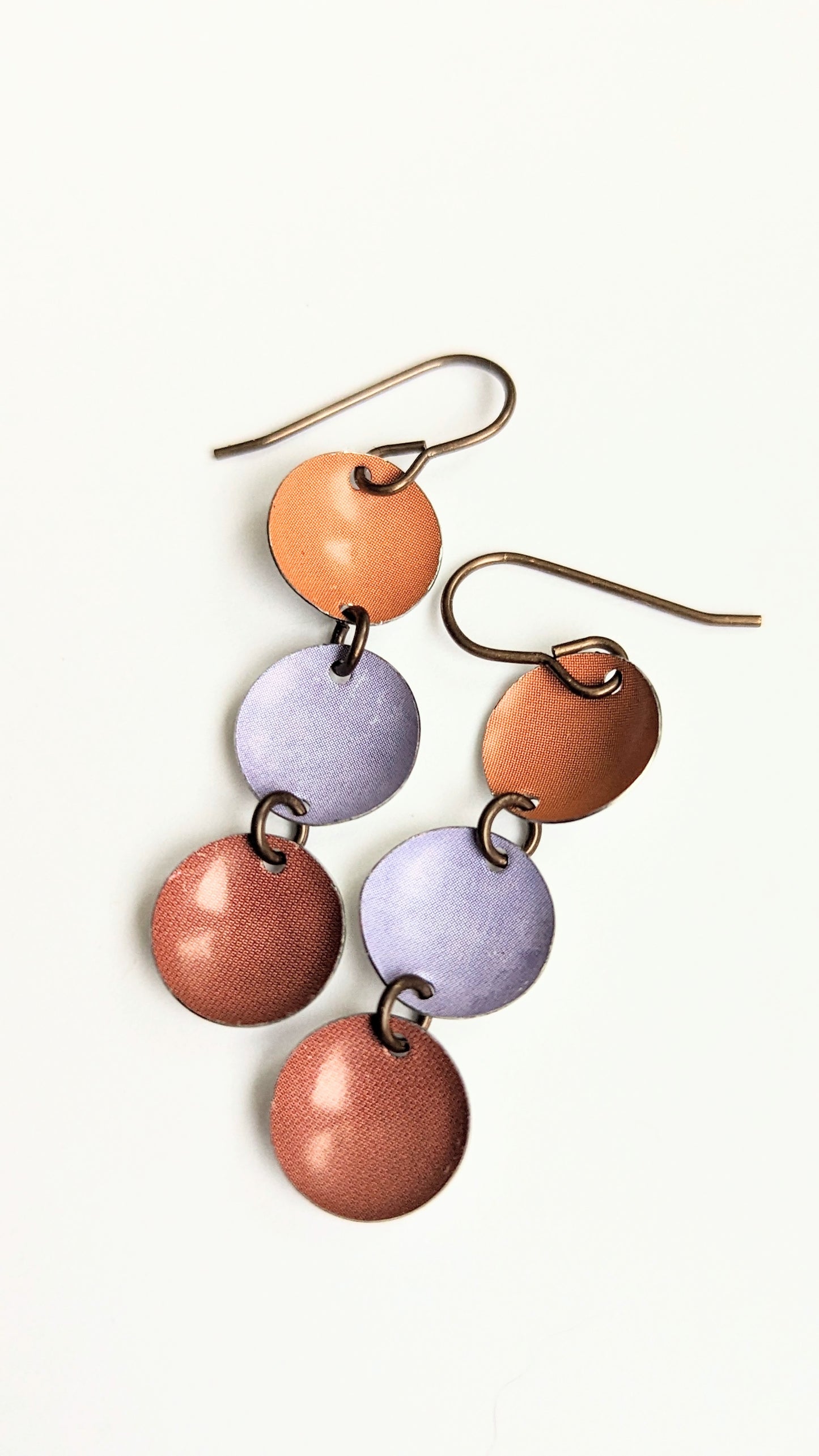 Harbinger Collection Triple Tin Disc Dangles Earrings