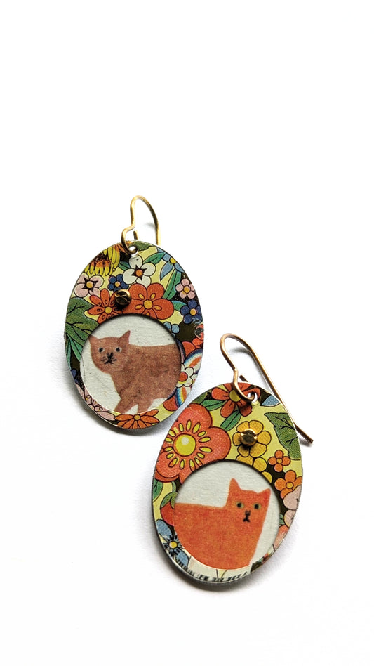 Harbinger Collection CAT SERIES Peek a Boo Oval Earrings