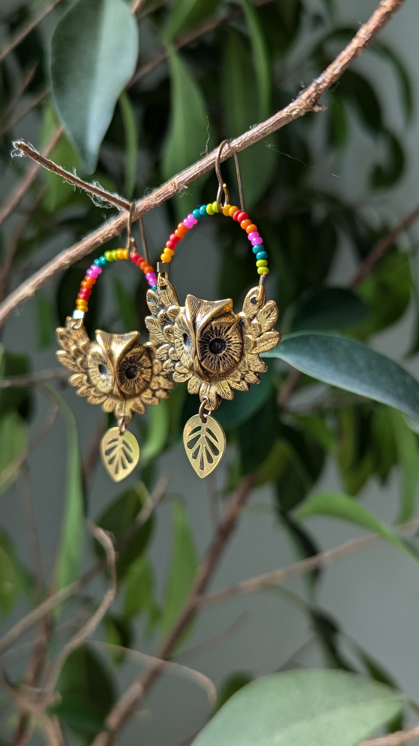 Rainbow Owls Earrings