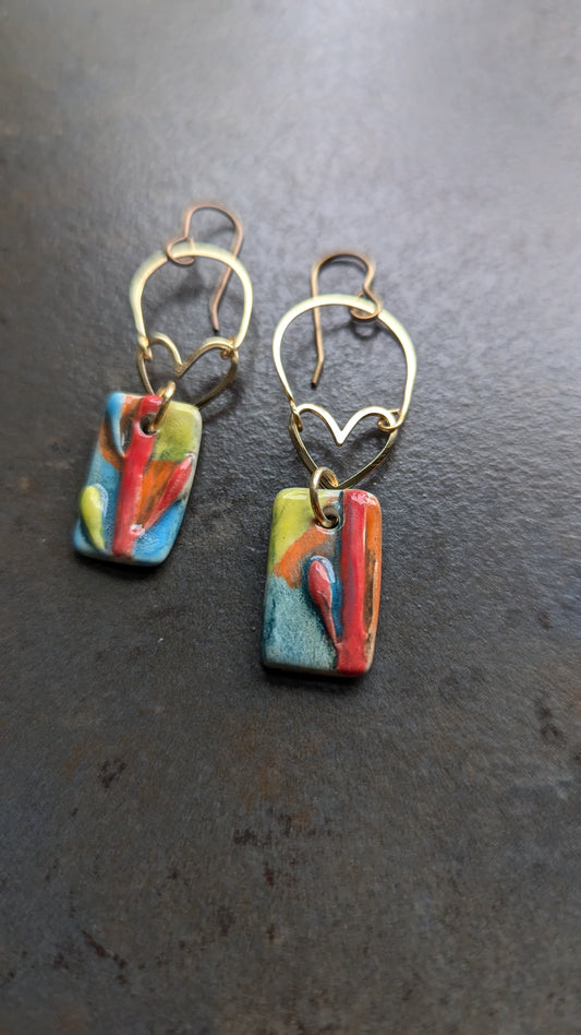 Ceramic Dangle Earrings