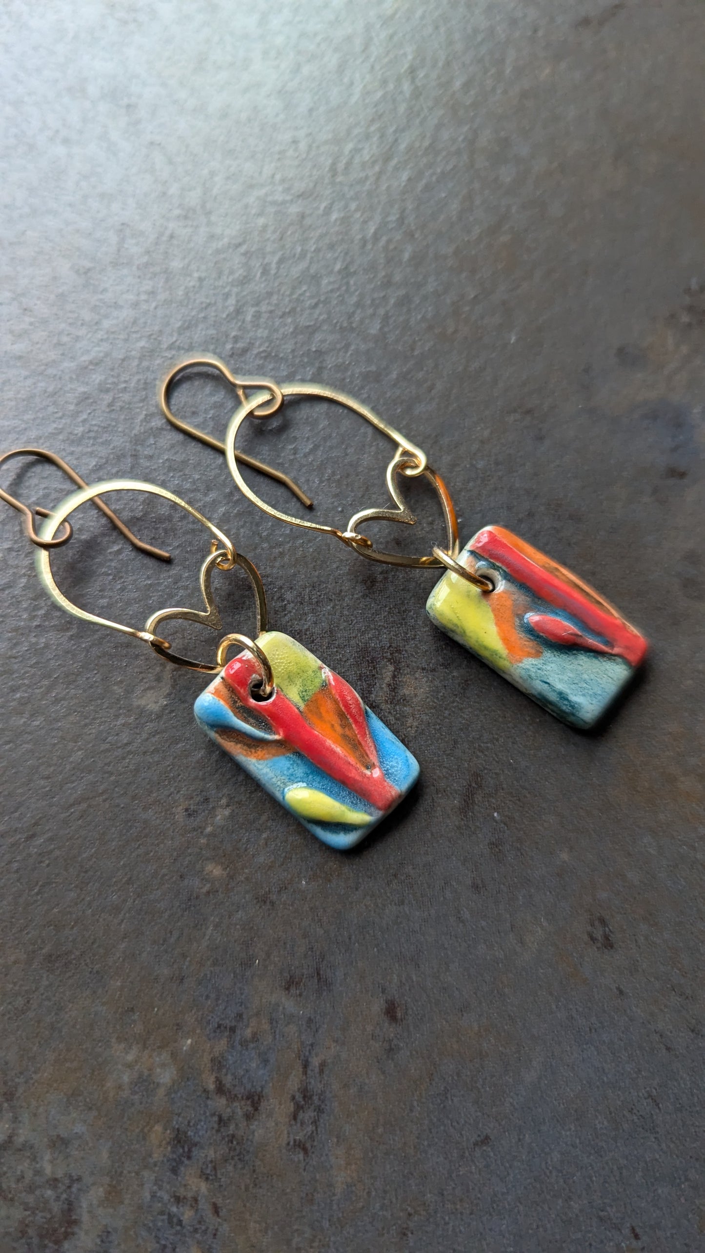 Ceramic Dangle Earrings