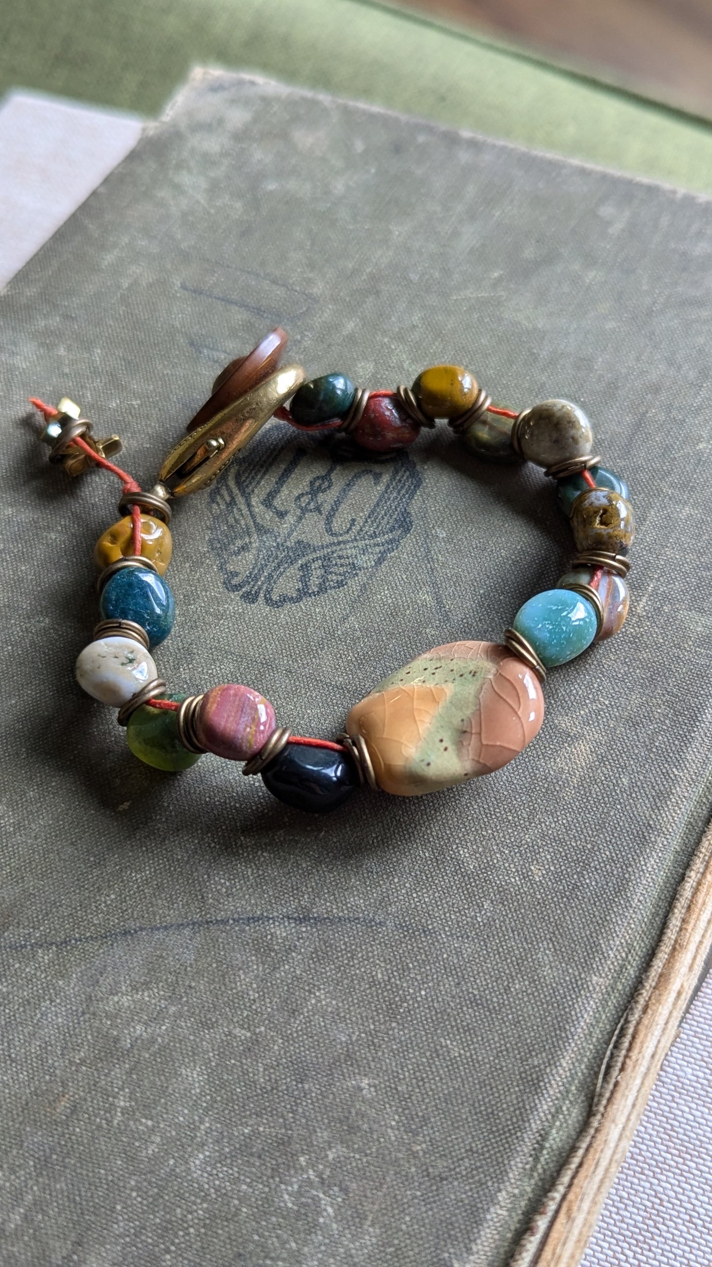 Ocean Jasper Beaded Bracelet