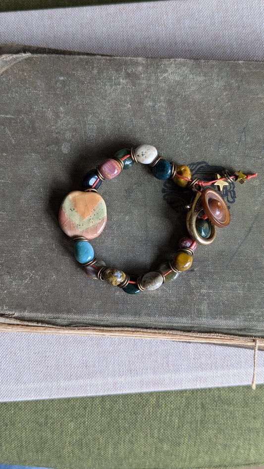 Ocean Jasper Beaded Bracelet