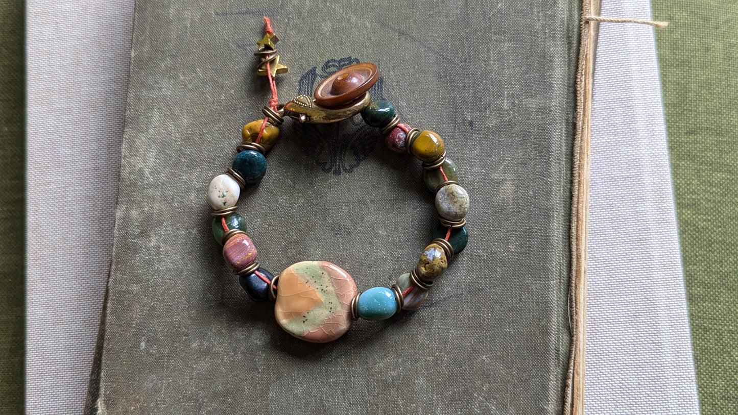 Ocean Jasper Beaded Bracelet