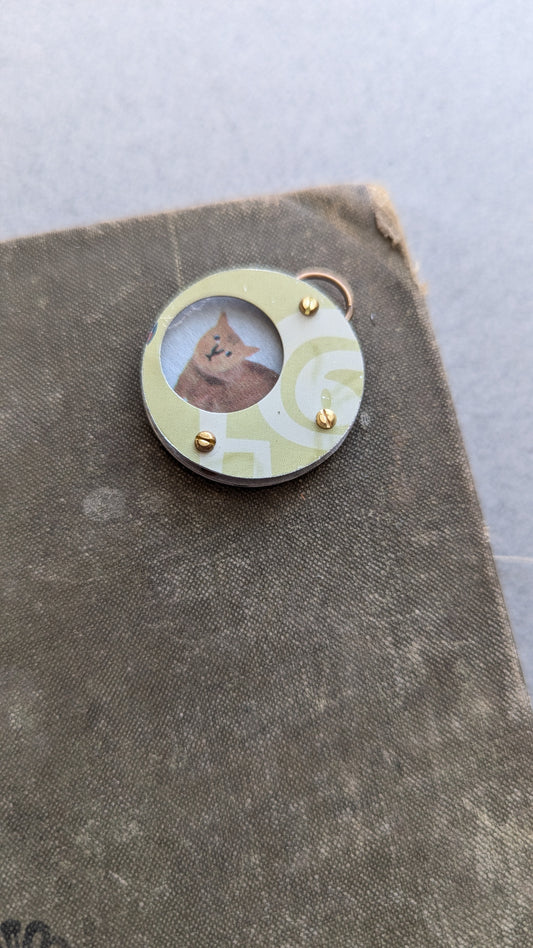 Tin Snippets PeekaBoo Pendant