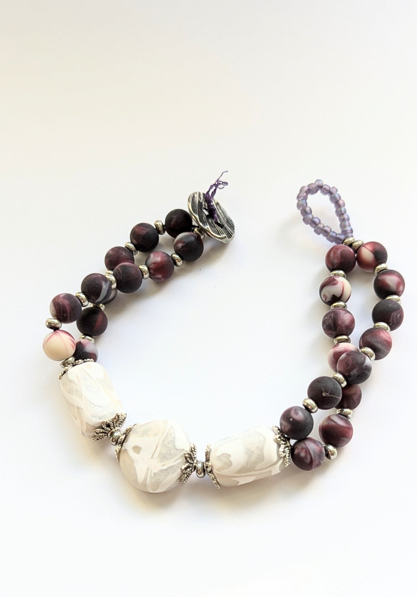 Polymer and Lucite Beaded Bracelet