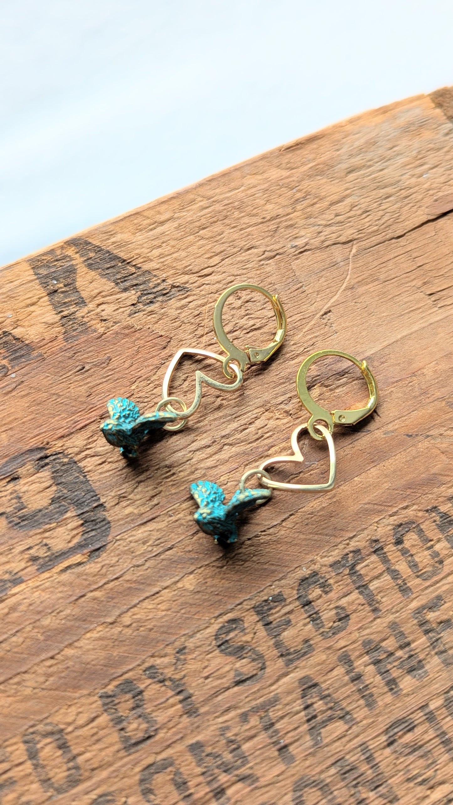 Birds and Hearts Earrings