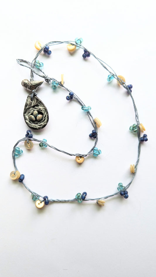 Knotted Necklace (Bird and Nest)