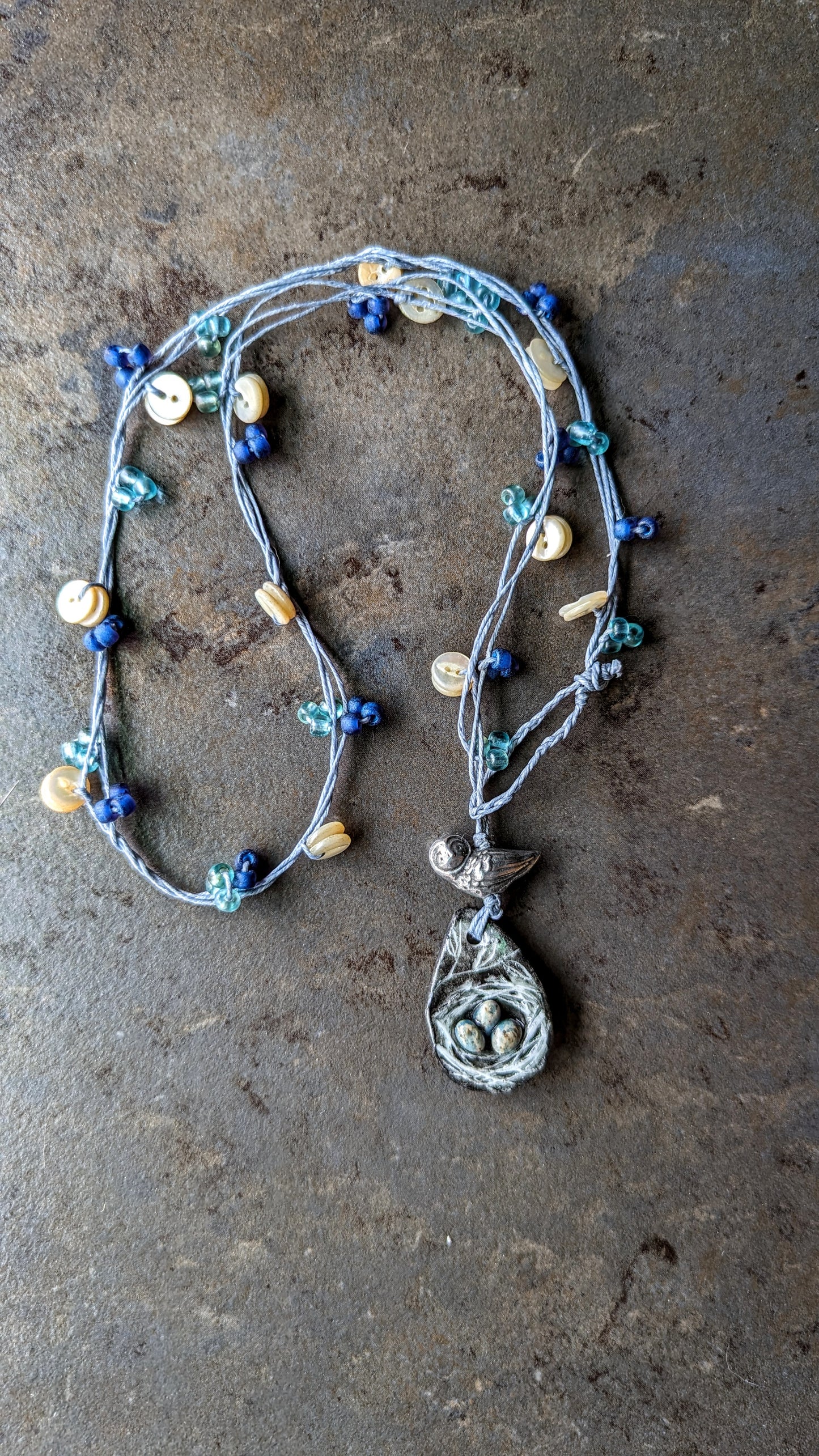 Knotted Necklace (Bird and Nest)