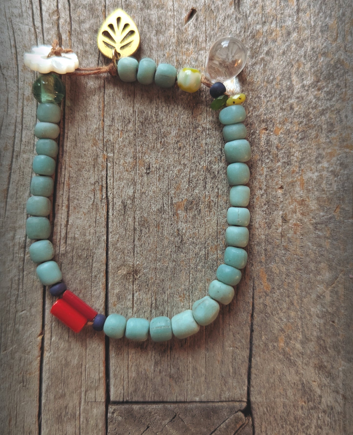 Aqua Surf Beaded Bracelet