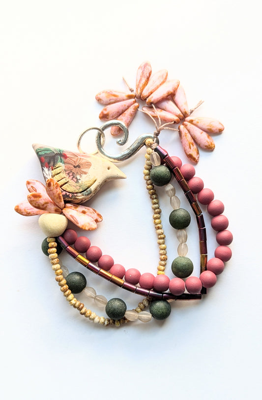 Multi Strand Bird Bracelet