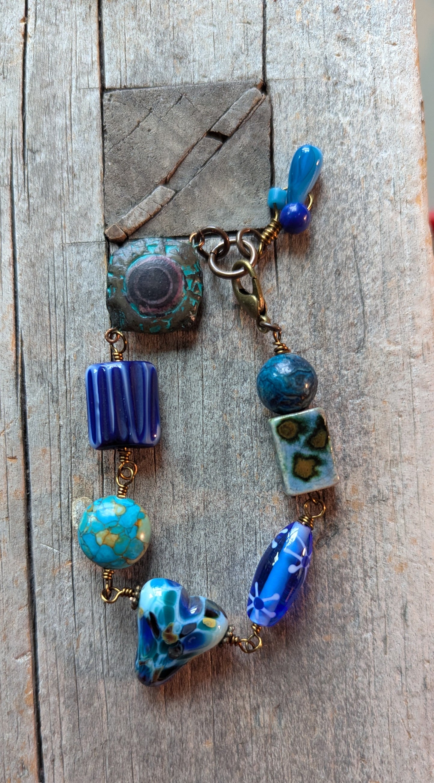 Mixed Media Blues Bracelet