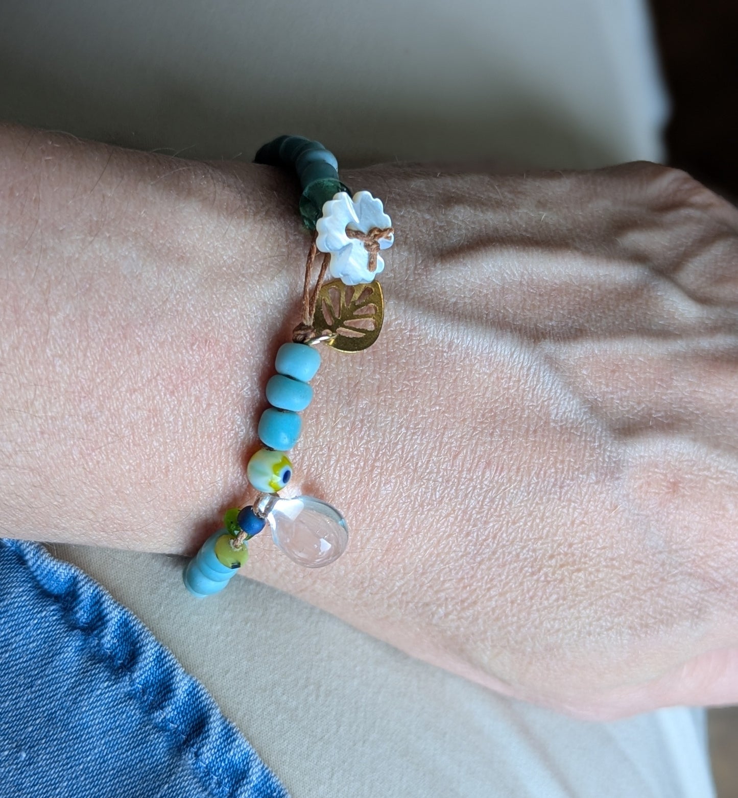 Aqua Surf Beaded Bracelet