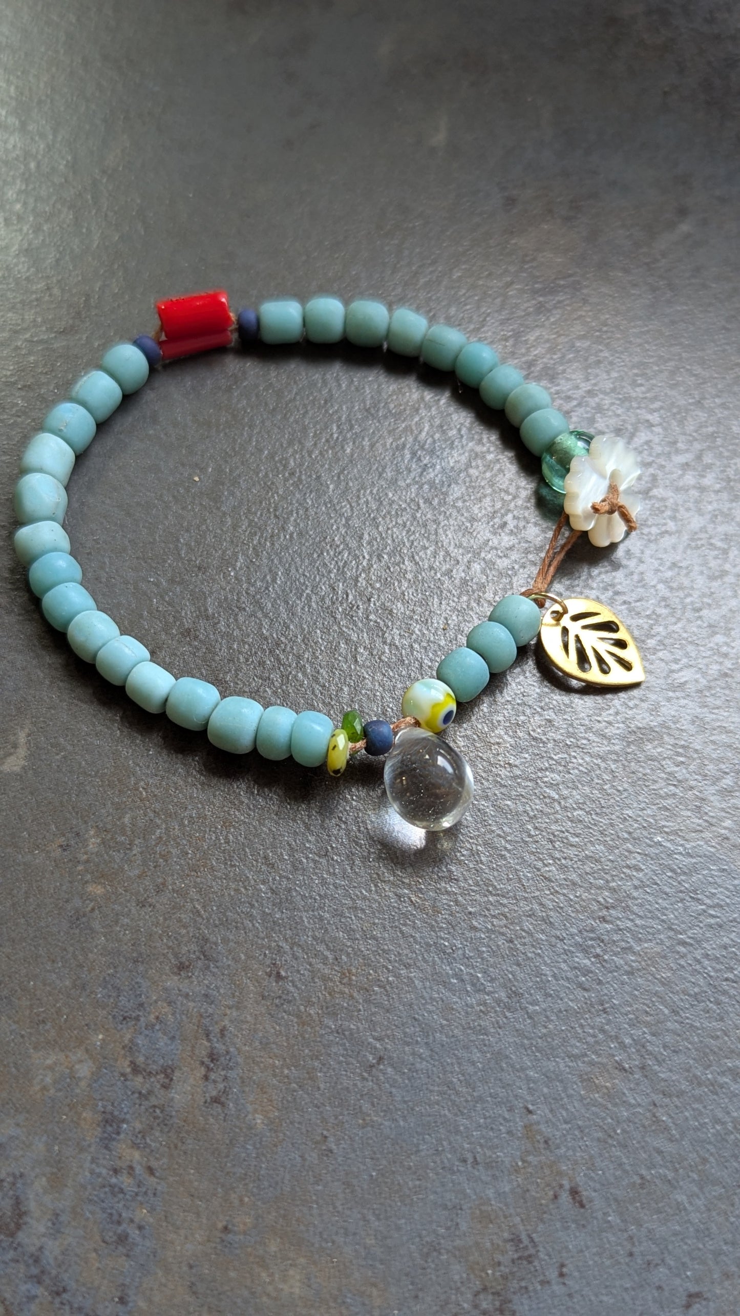 Aqua Surf Beaded Bracelet