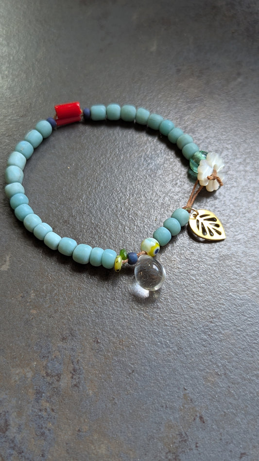 Aqua Surf Beaded Bracelet