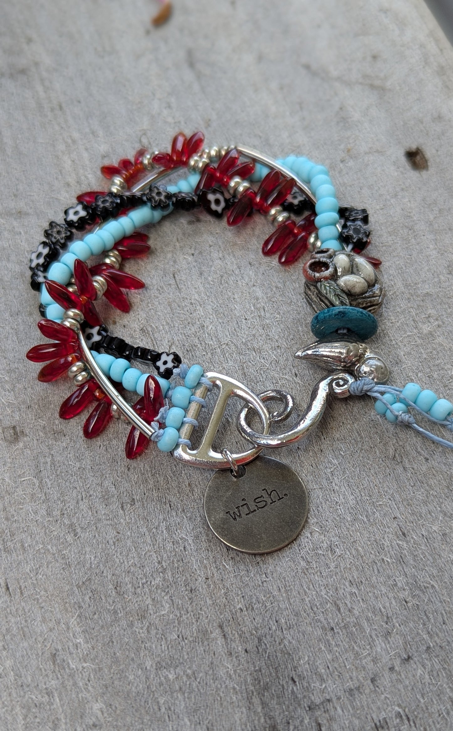 MultiStrand Bird/ Nest Bracelet