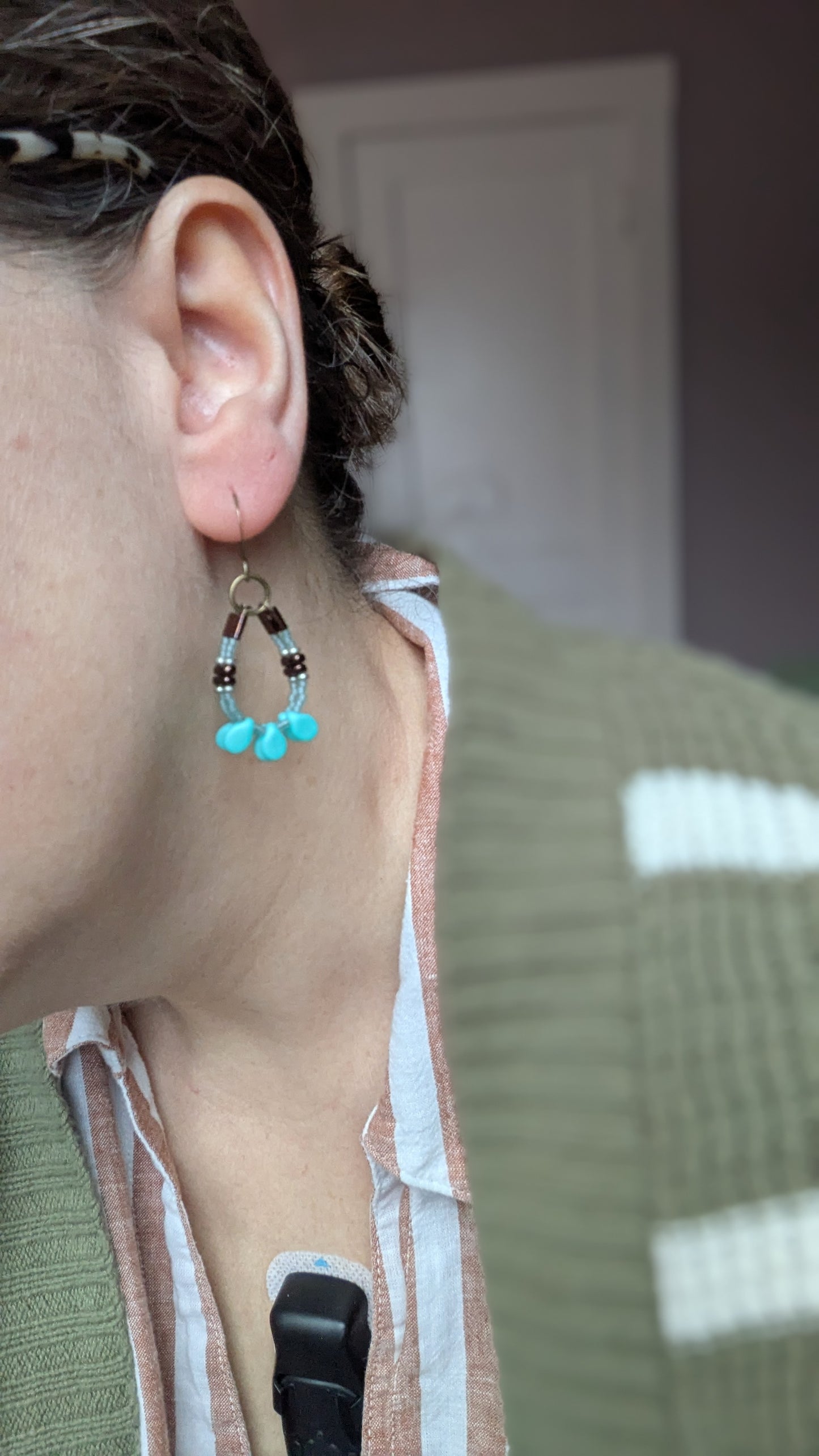Seed Beaded Drop Earrings