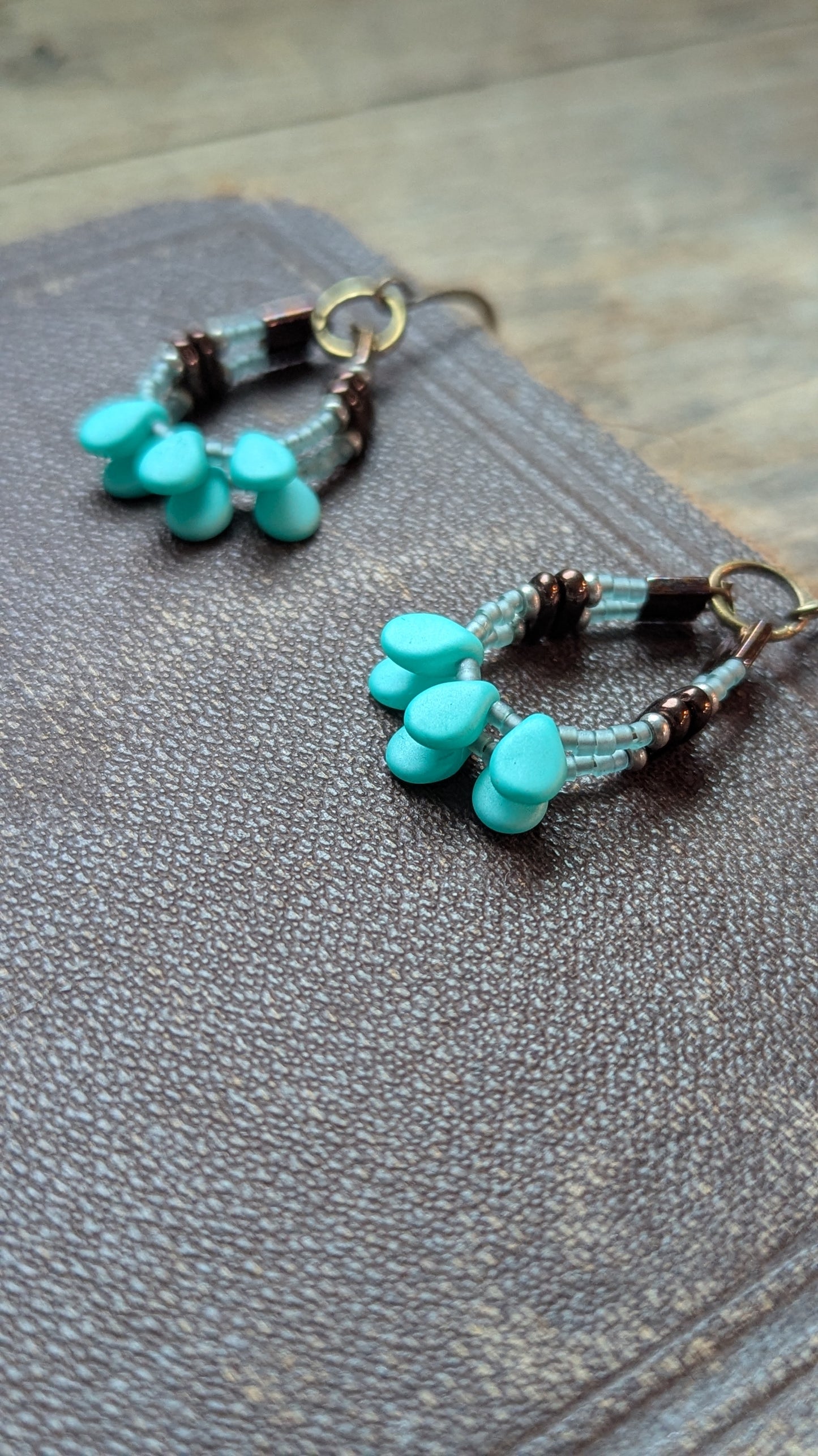 Seed Beaded Drop Earrings