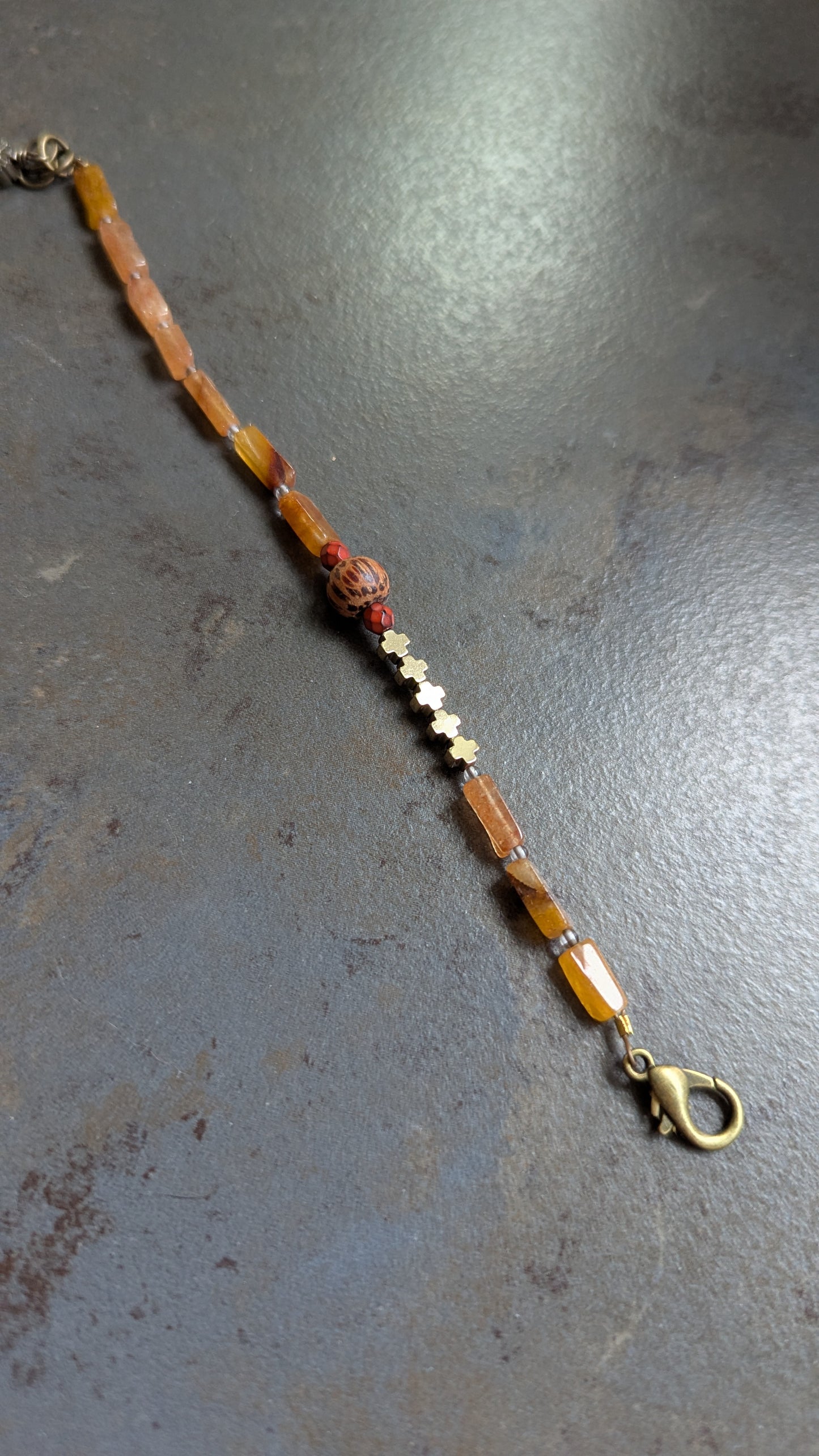 Amber Waves Beaded Bracelet