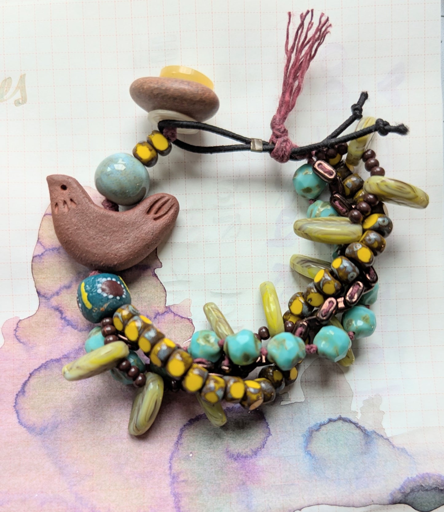 Multi Strand Bird Bracelet