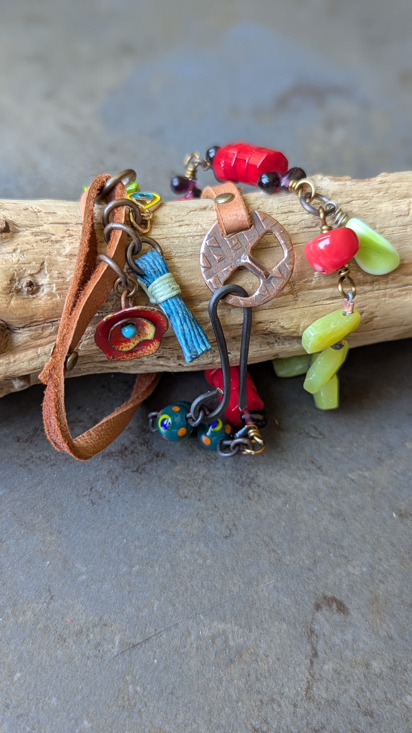 Mixed Media Wrap Bracelet/Necklace