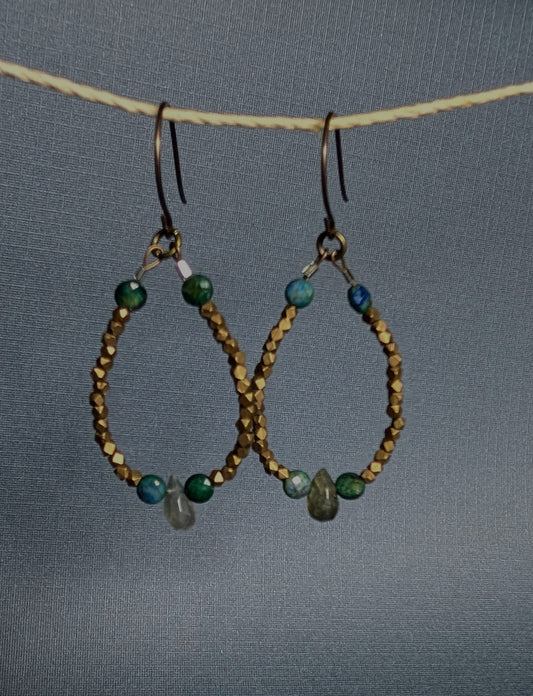 Beaded Hoops Earrings