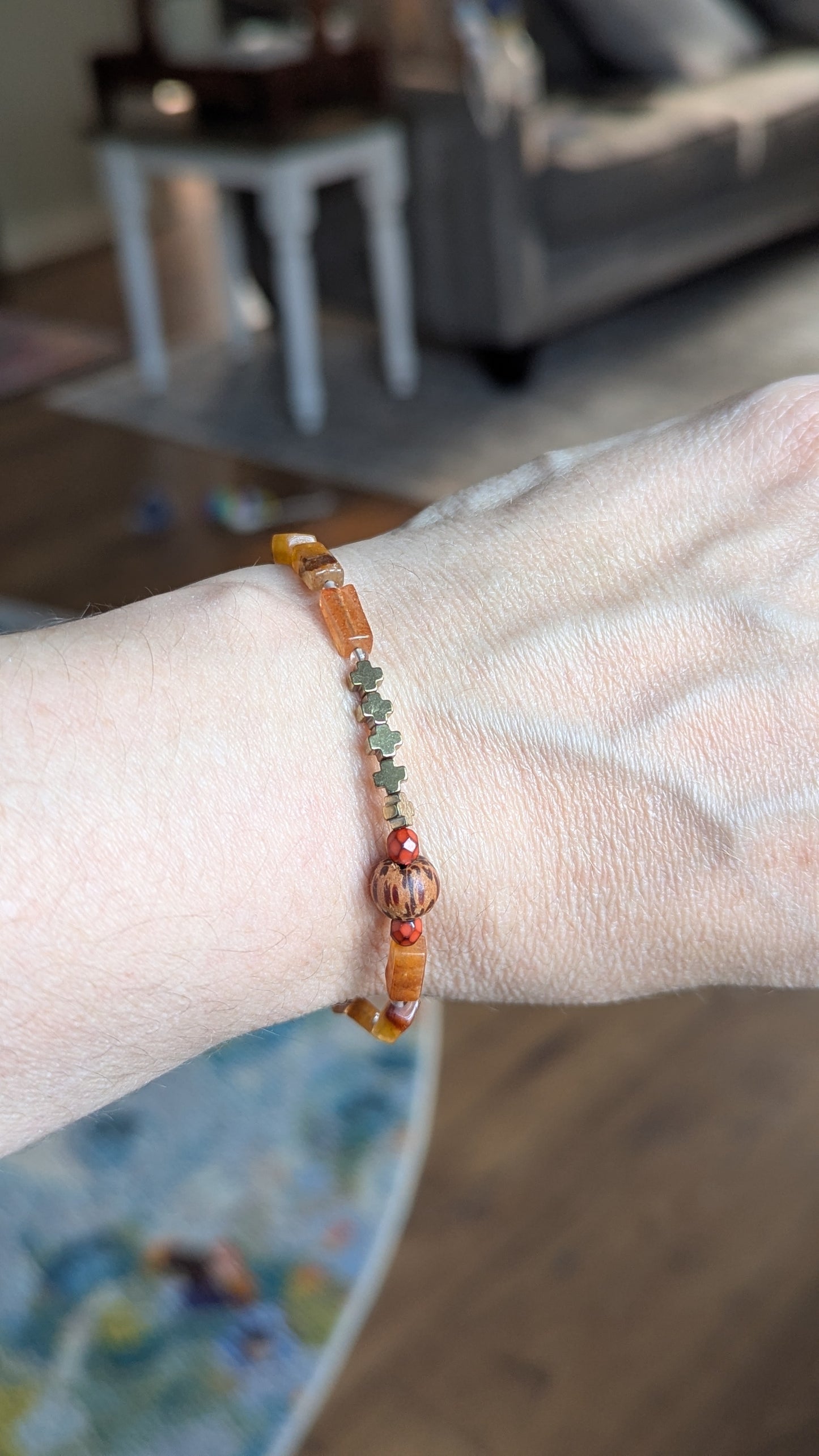 Amber Waves Beaded Bracelet