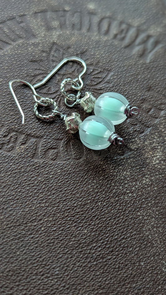 Matte Melons Earrings (Aqua)