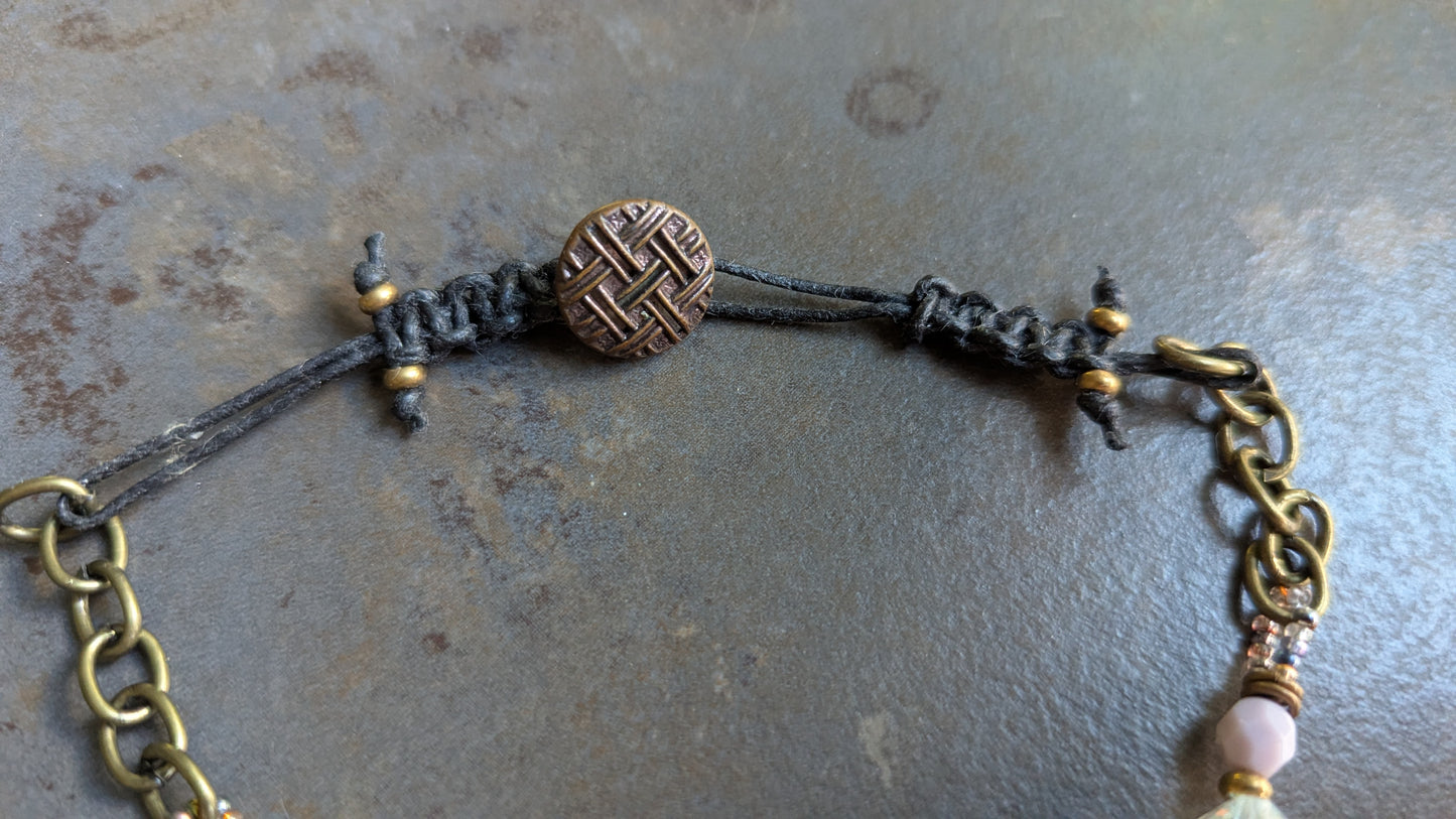 Handmade Beaded Necklace with Owl Pendant