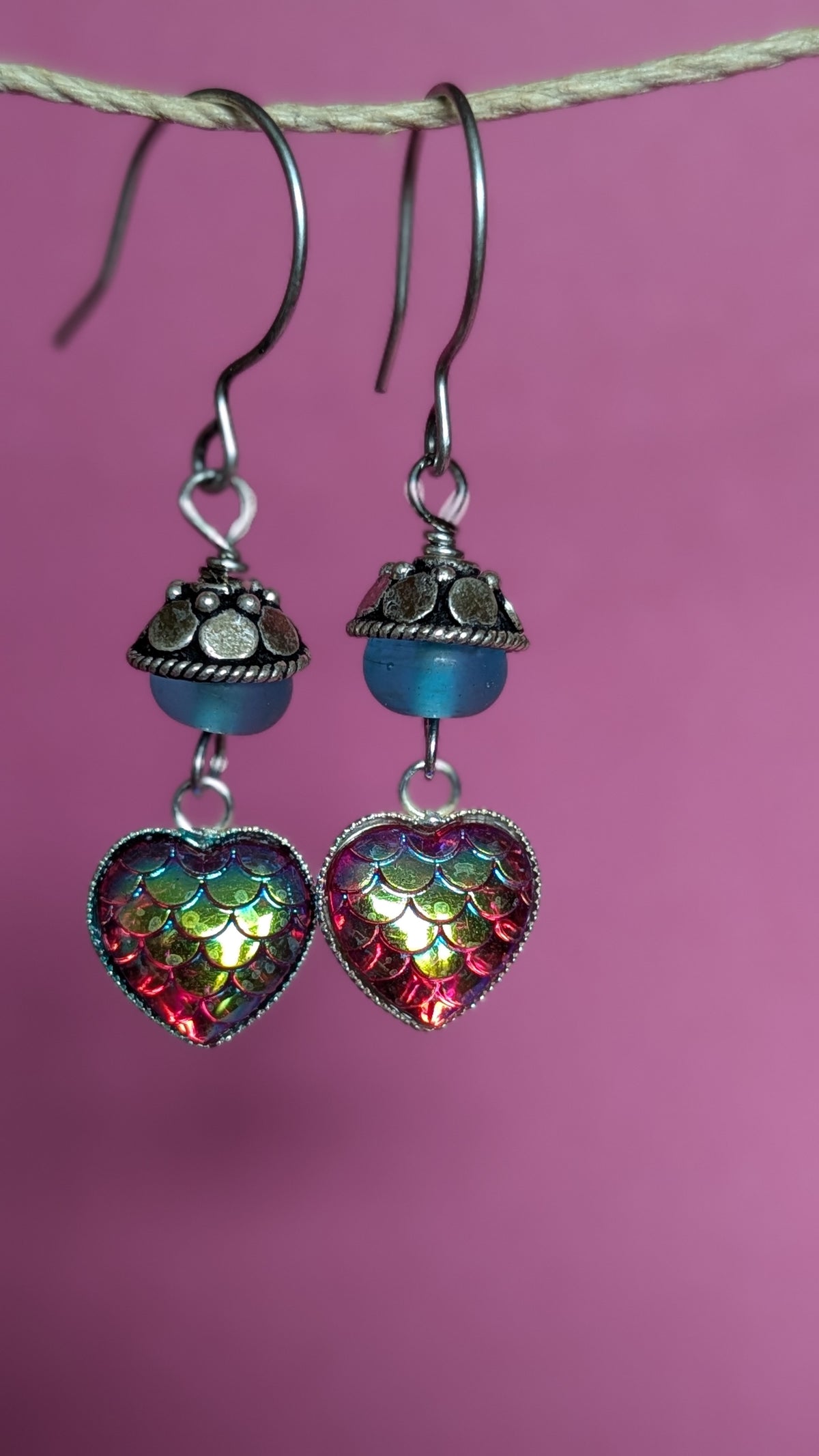 Scales Heart Dangles
