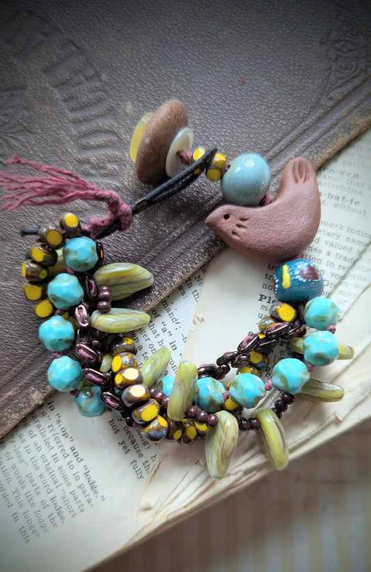 Multi Strand Bird Bracelet