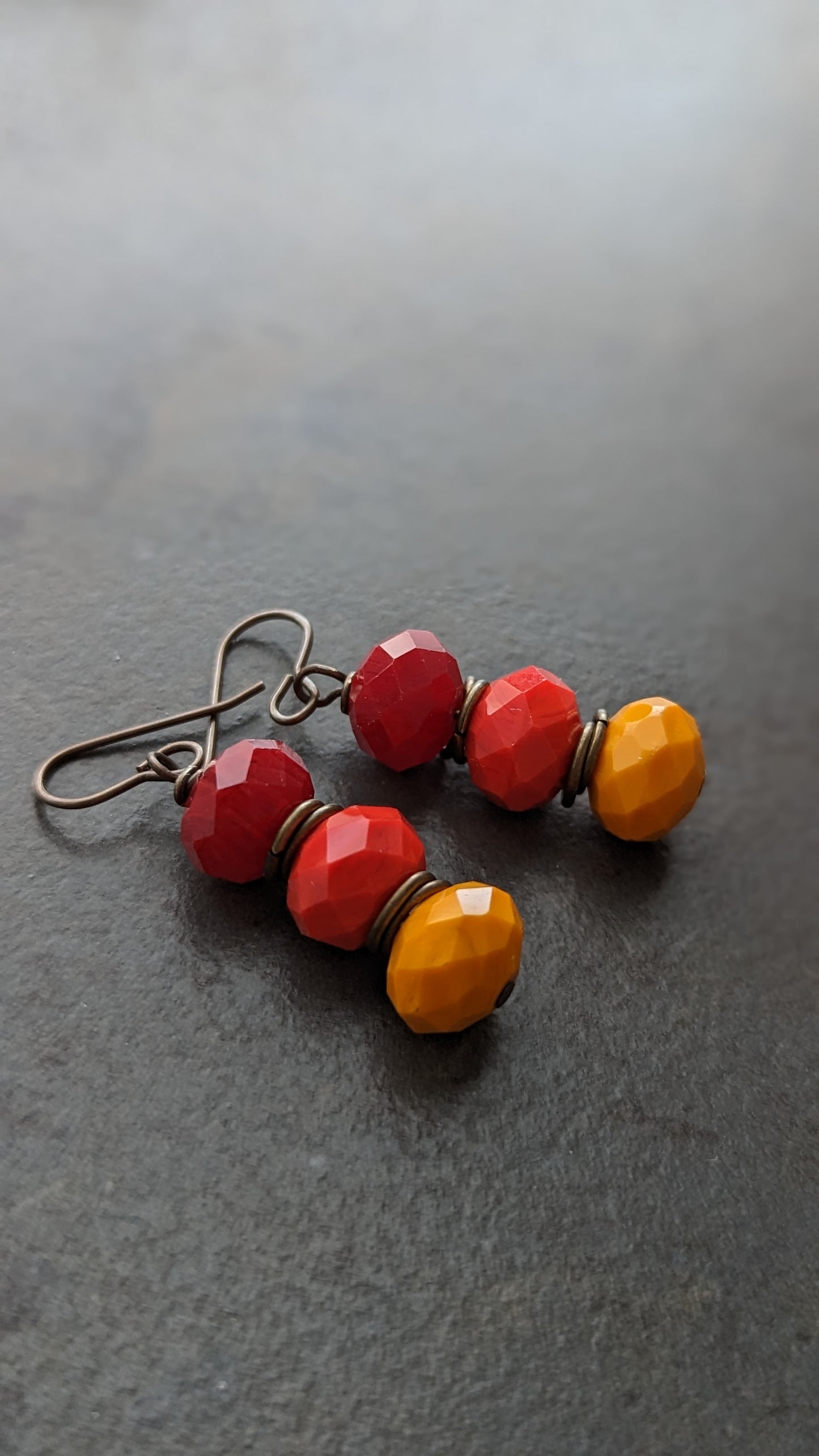 Stacked Glass Earrings